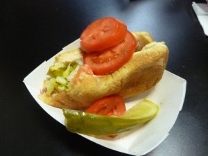Hot dog chicagoan style
