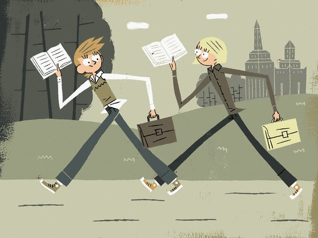 Students on the go