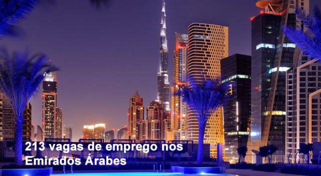 vagas de emprego nos Emirados Árabes